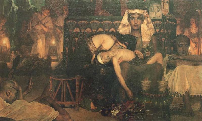 Sir Lawrence Alma-Tadema,OM.RA,RWS The Death of the first Born Germany oil painting art